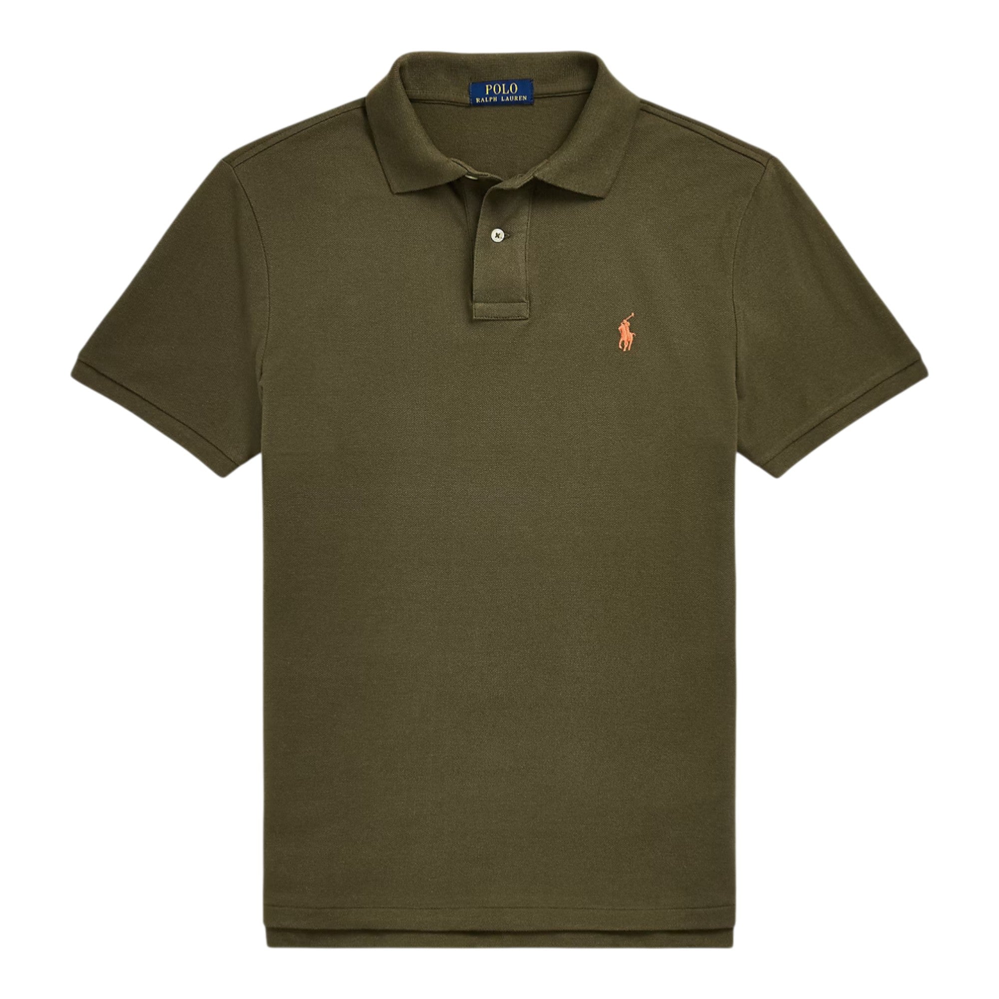 Slim Fit Mesh Polo Shirt Canopy Olive