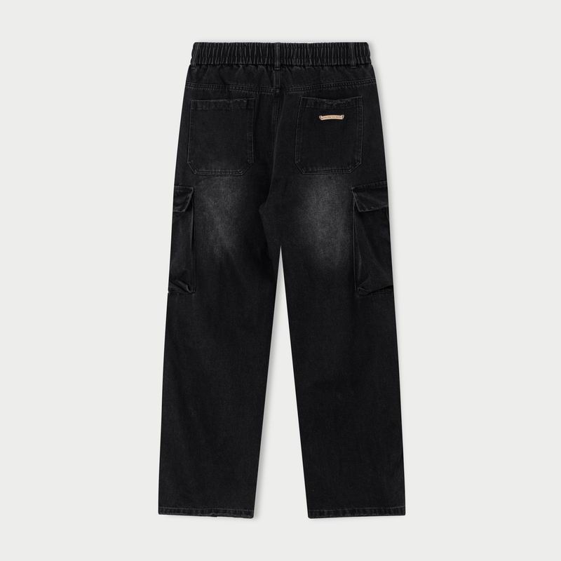 Cargo Denim Jeans Black