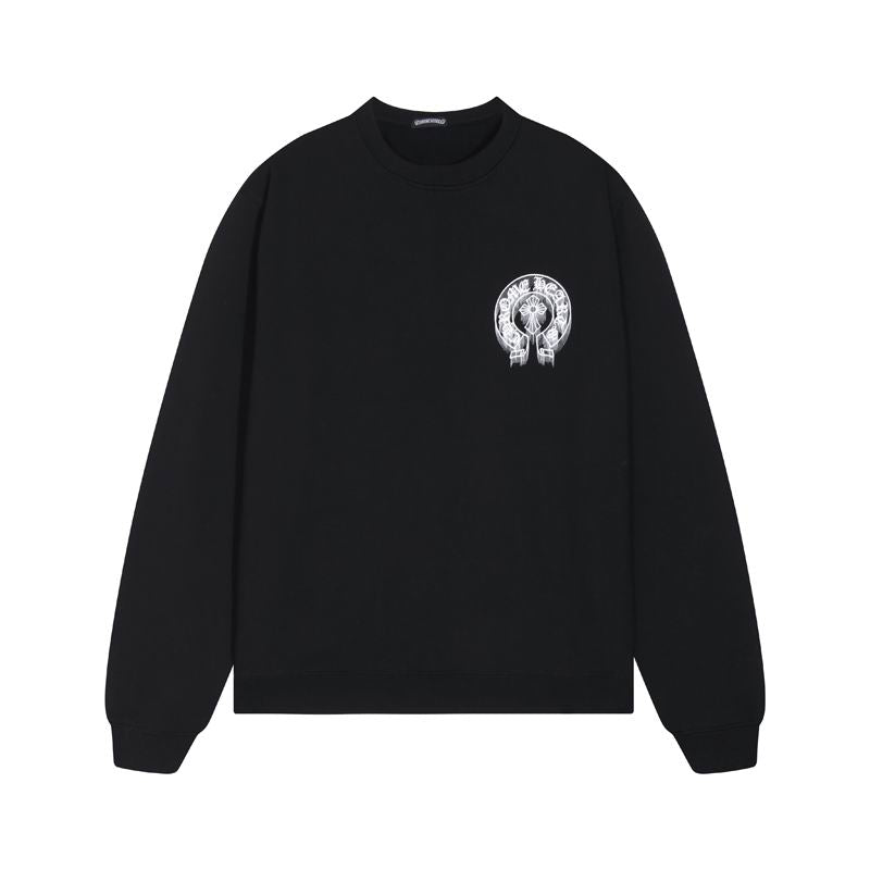 Crewneck Cotton Sweatshirt Black