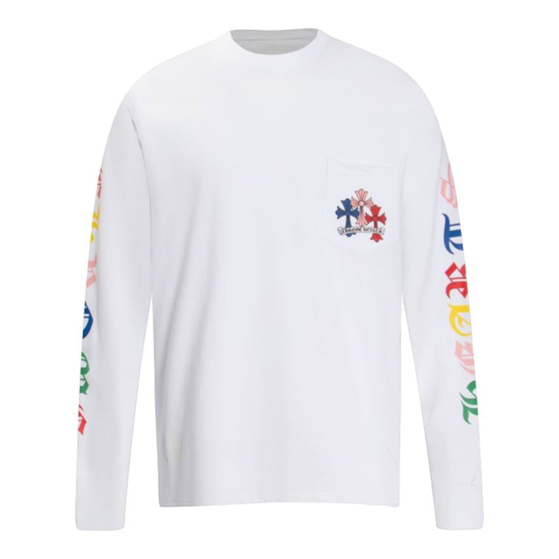 Multicolor Long Sleeve T-Shirt White