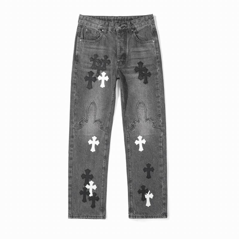 Cross Patch Denim Jeans