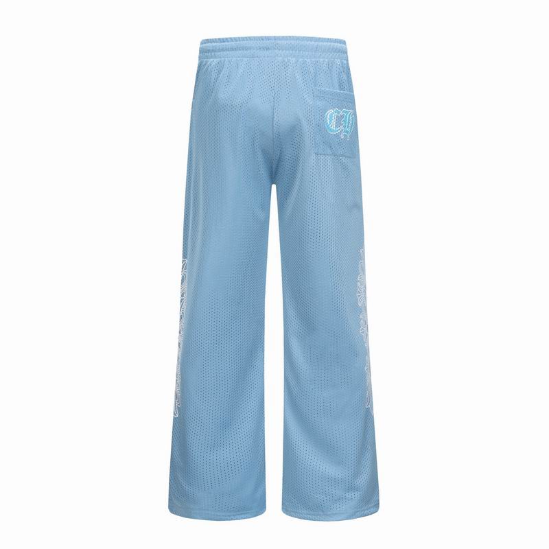 Cross Graphic Jersey Mesh Sweat Pants Light Blue