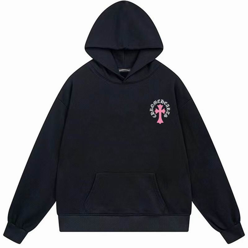 Pink Blue Gradient Cross Hoodie Black