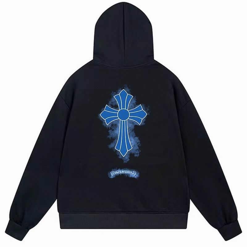Gothic Cross Pullover Hoodie Black & Blue