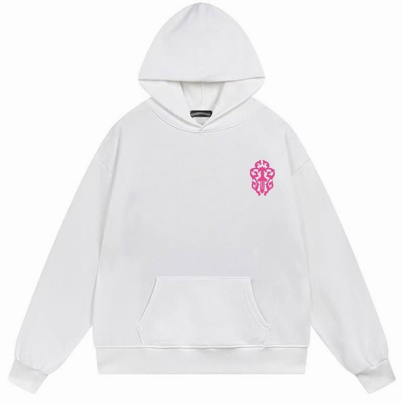 Pink Floral Cross Graphic Hoodie
