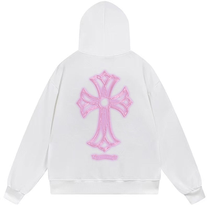 Pink Shadow Cross Hoodie