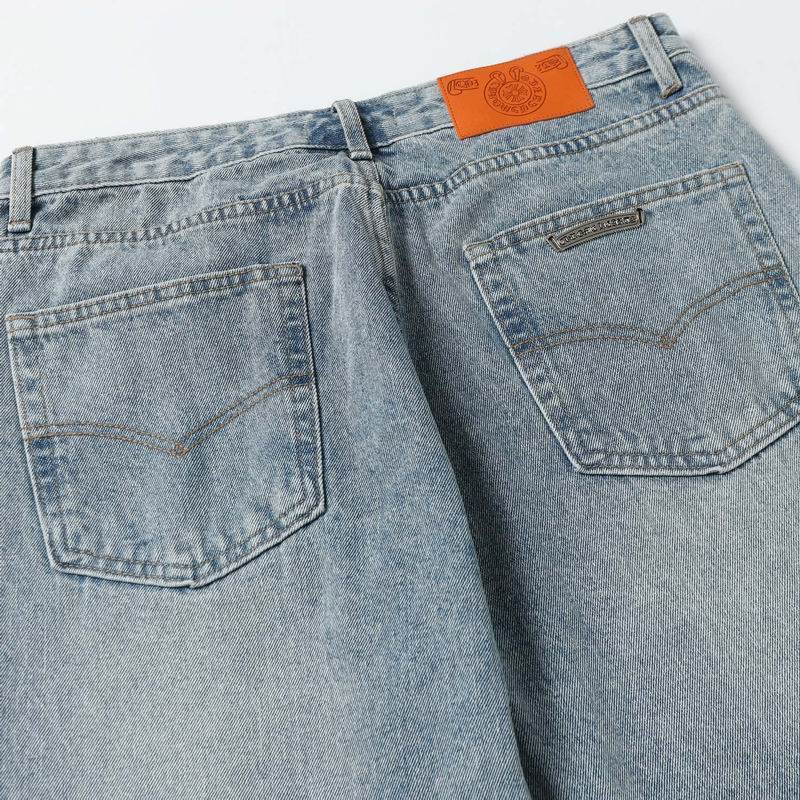 Cross Patch Denim Jeans Brown & Black
