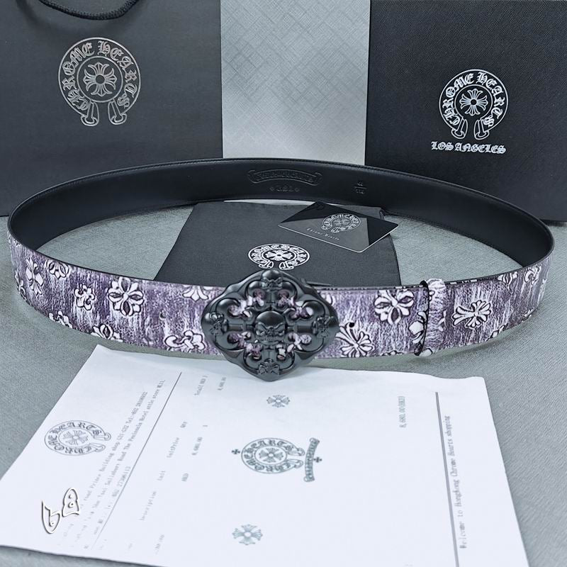 Textured Leather Buckle Belt