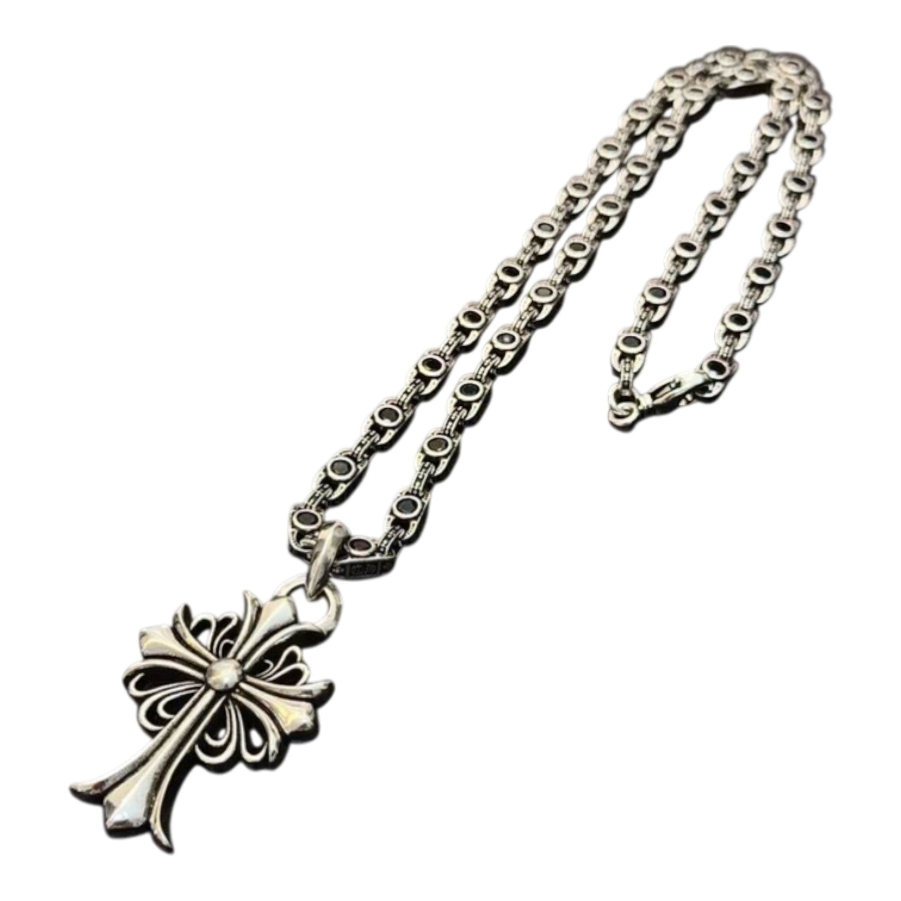 Maltese Cross Ball Pendant Necklace