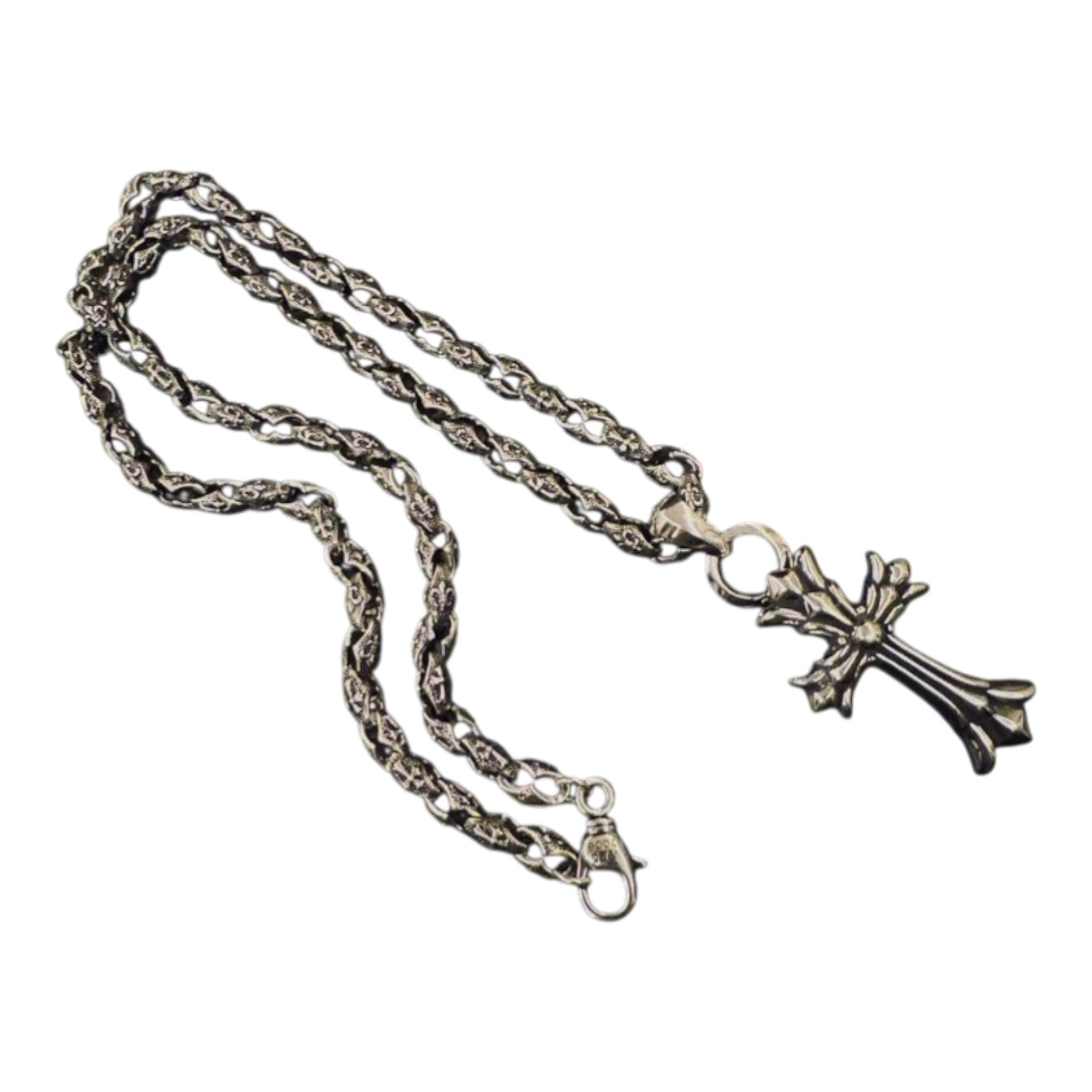 Double Cross Pendant Necklace