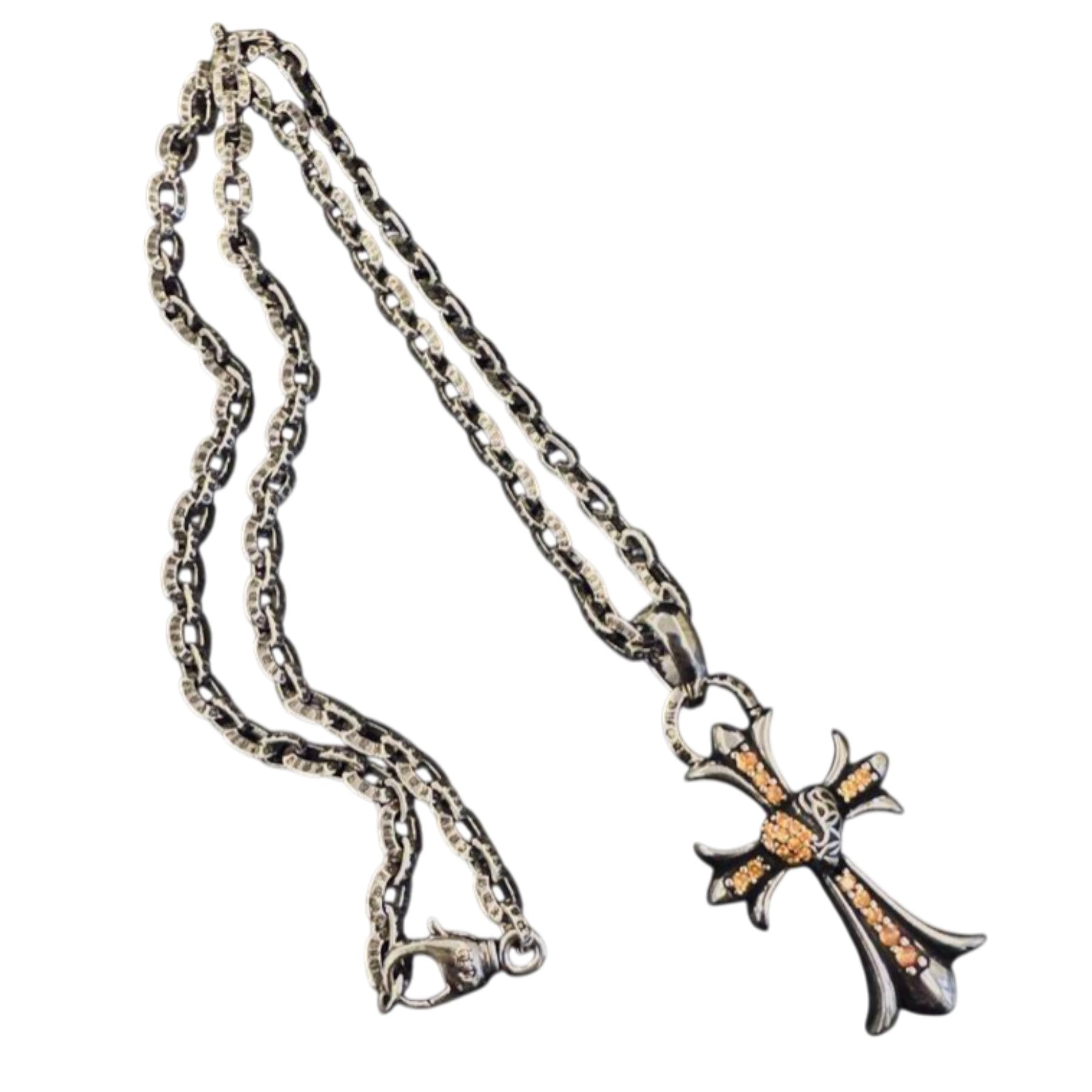Cross Pendant Paper Chain Necklace