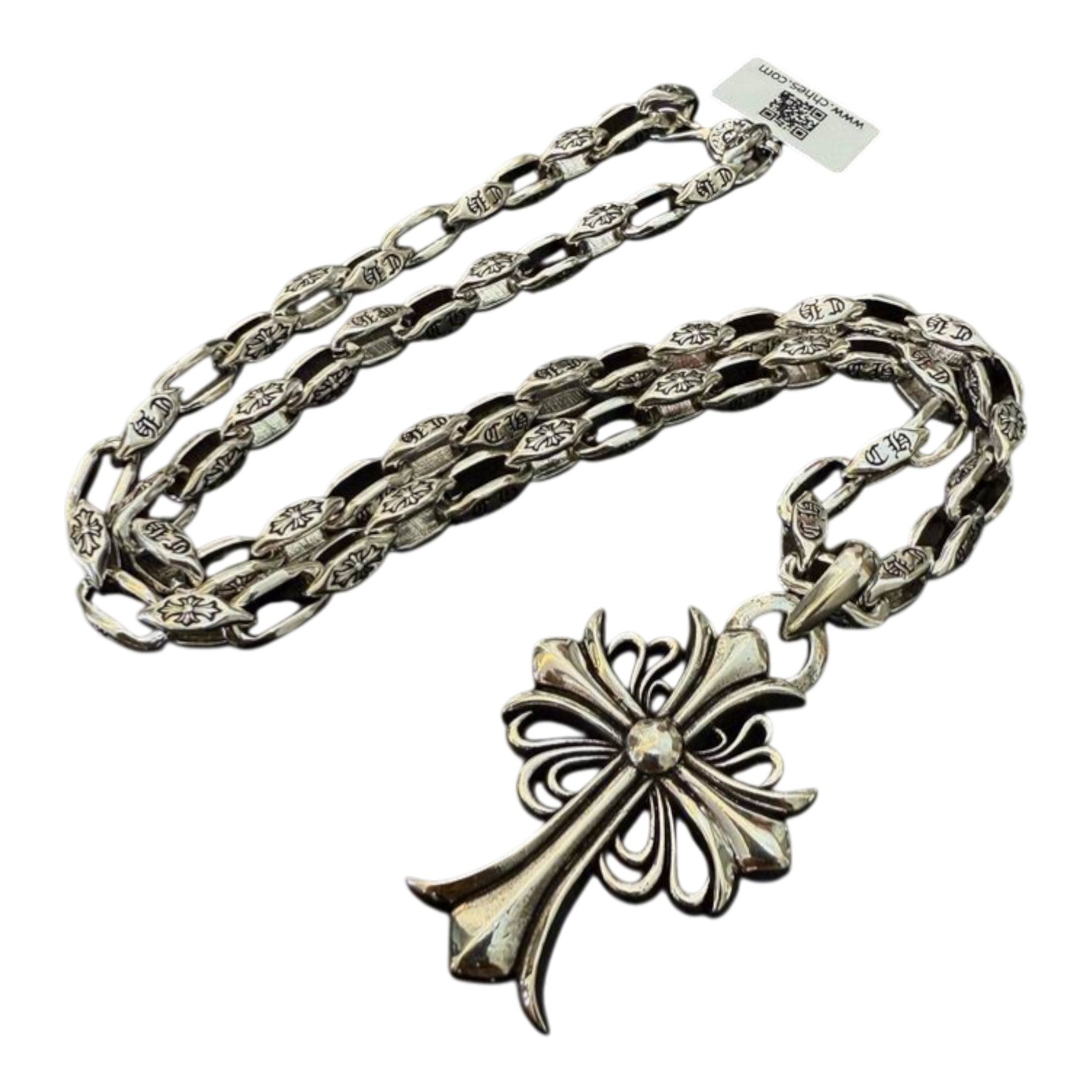 Cross Pendant Paper Chain Necklace