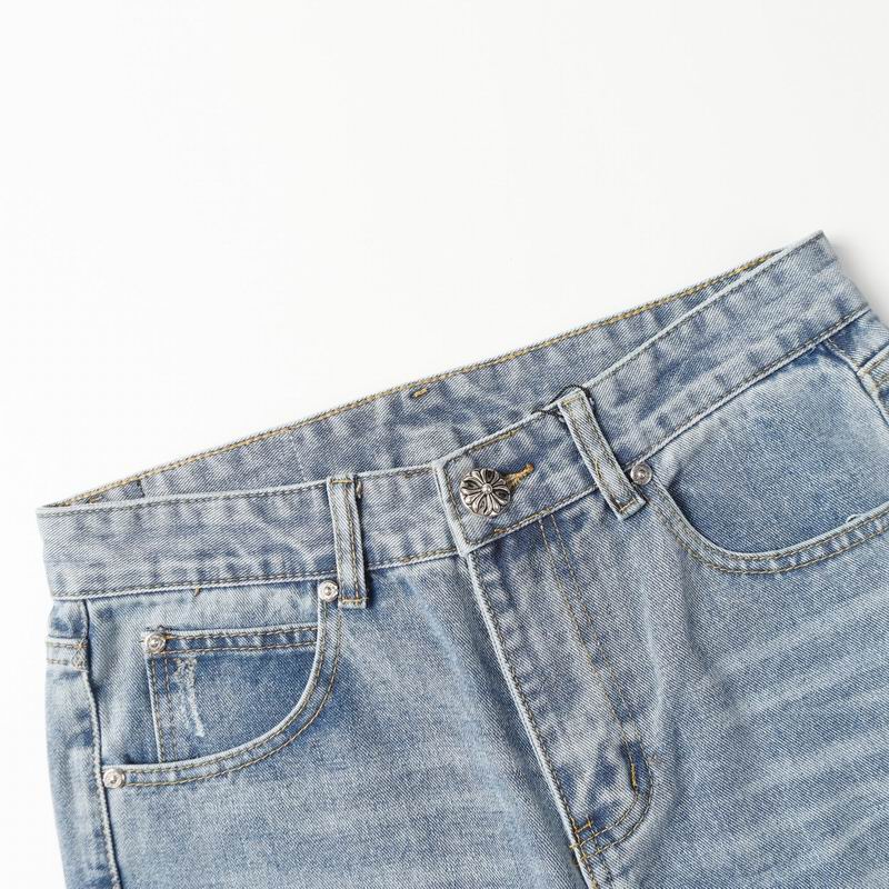 Black Cross Patch Light-Wash Denim Jeans