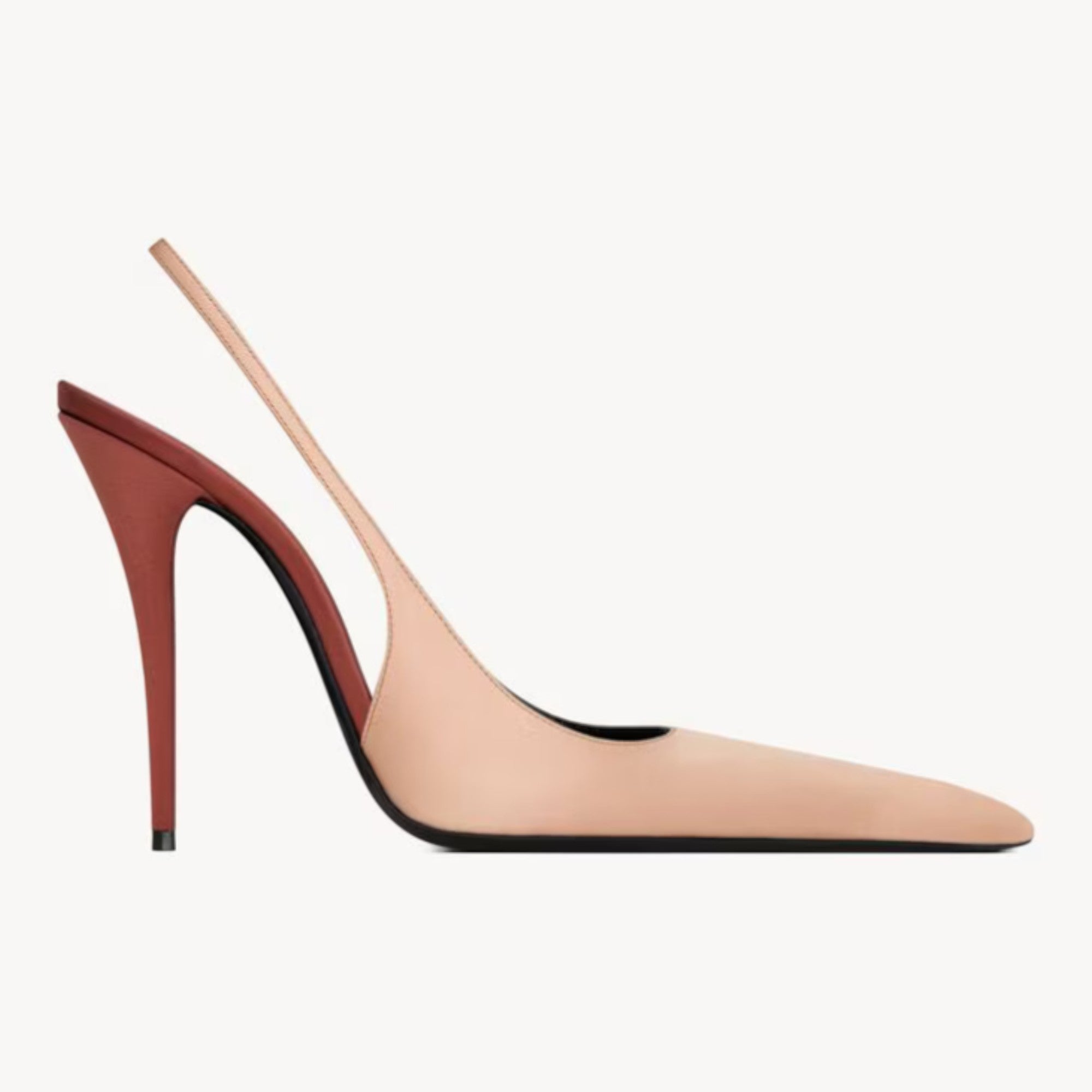 Deroche Slingback Pumps Rose Lingerie Dark Ruggine