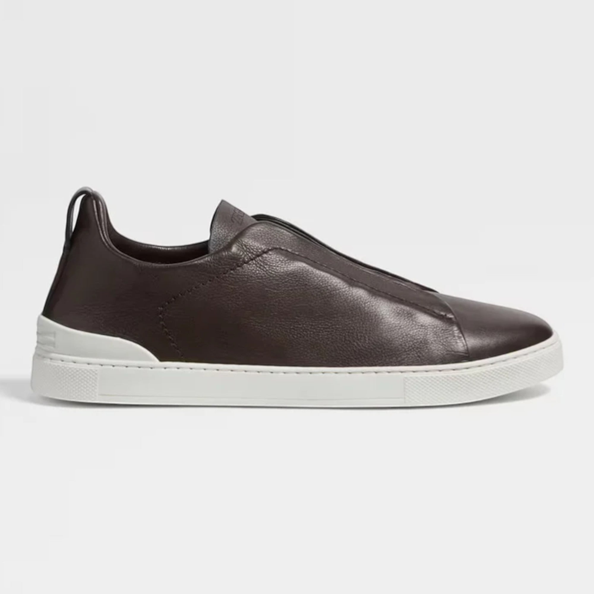 Zegna Dark Brown Triple Stitch™ SECONDSKIN Sneakers
