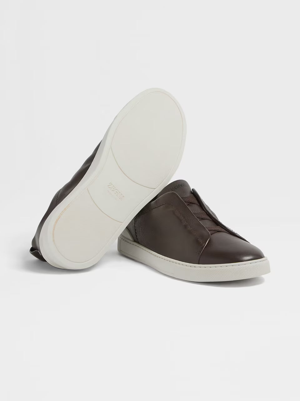 Zegna Dark Brown Triple Stitch™ SECONDSKIN Sneakers
