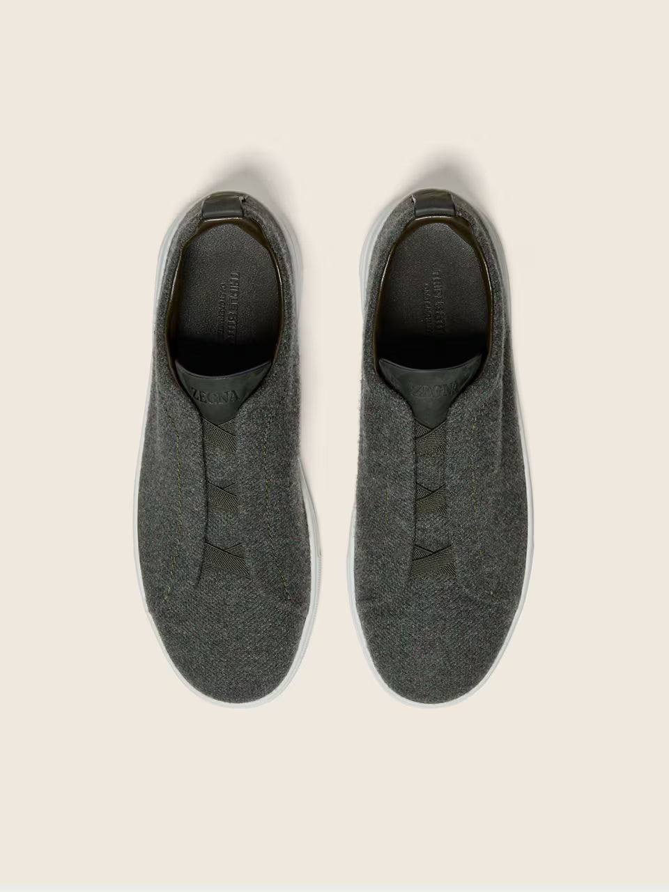 Zegna Dark Green Triple Stitch™ Oasi Cashmere Sneakers