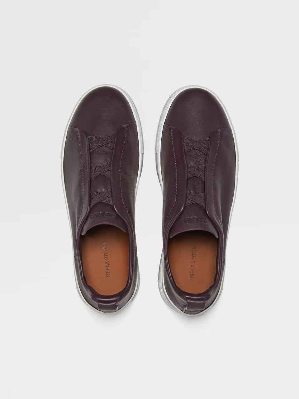 Zegna Dark Purple Triple Stitch™ SECONDSKIN Sneakers