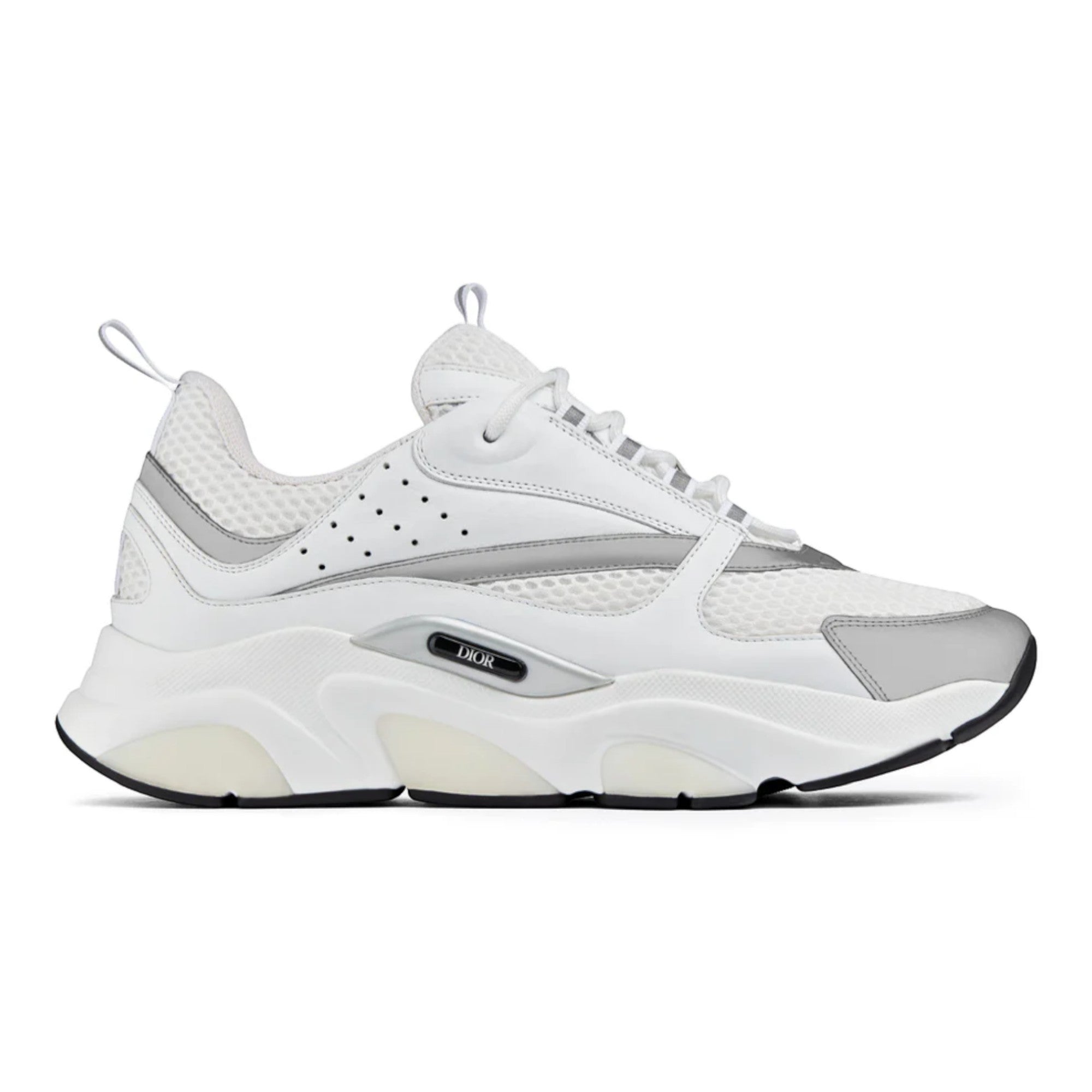Dior B22 Reflective Calfskin Sneakers White