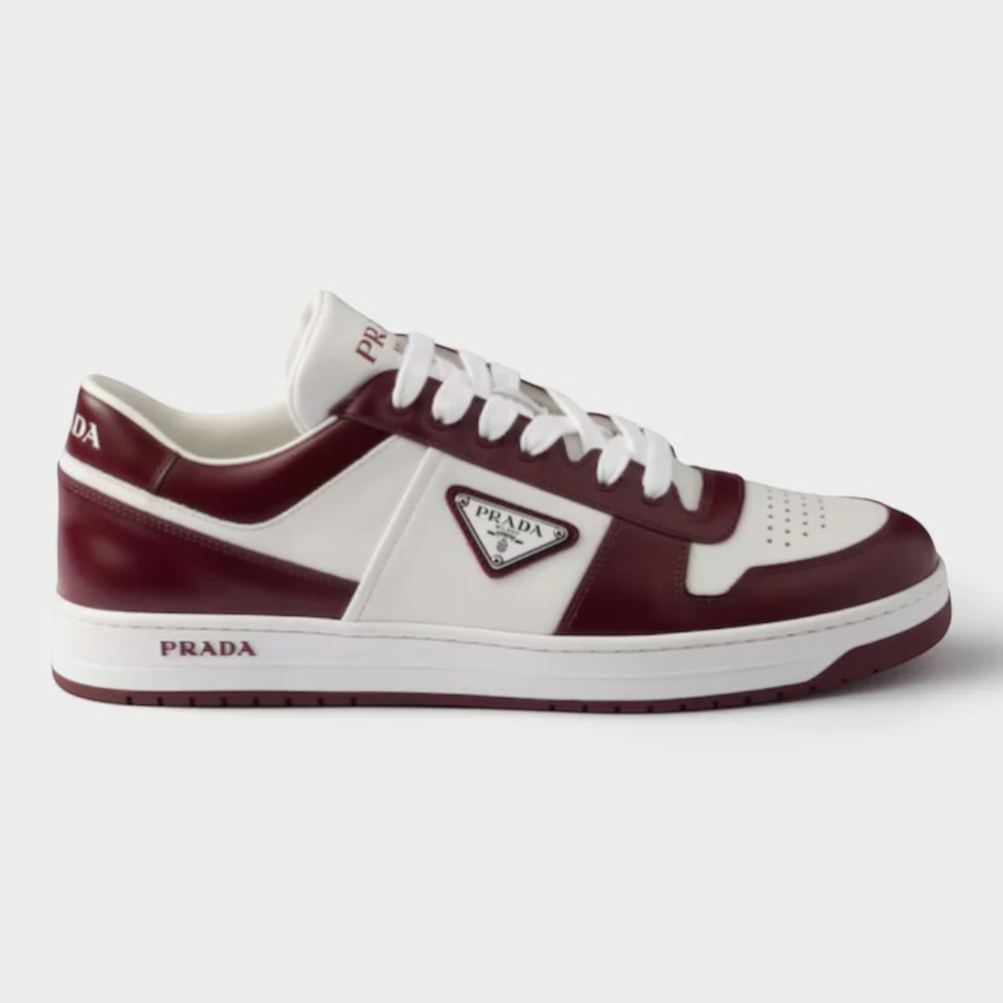 Downtown Leather Sneakers White Burgundy