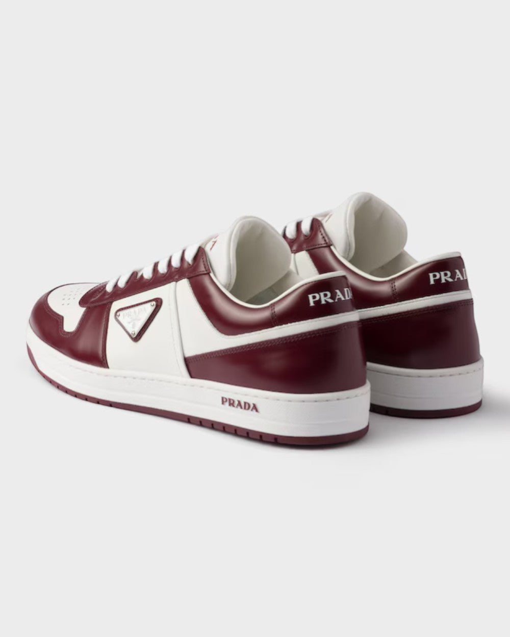Downtown Leather Sneakers White Burgundy