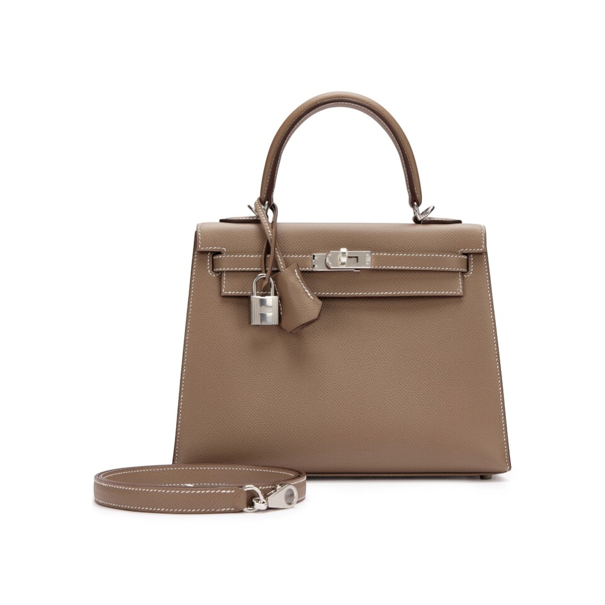 Etoupe Epsom Leather Palladium Hardware