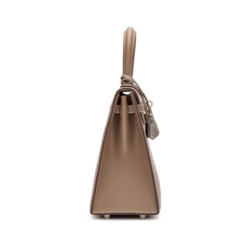 Etoupe Epsom Leather Palladium Hardware
