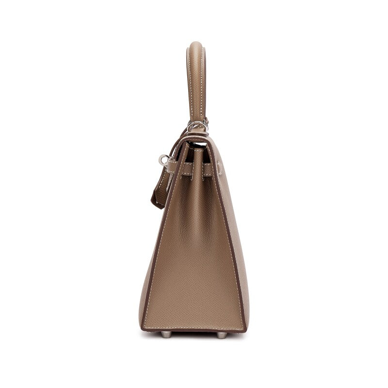 Etoupe Epsom Leather Palladium Hardware