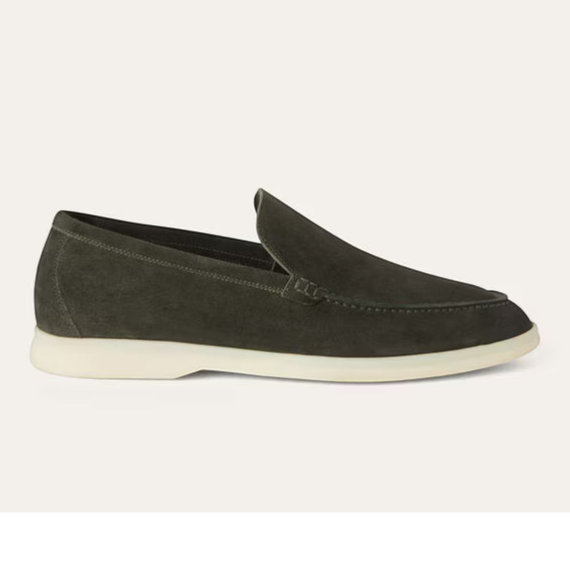 Loro Piana Summer Walk Loafer Suede Dark Mimetico