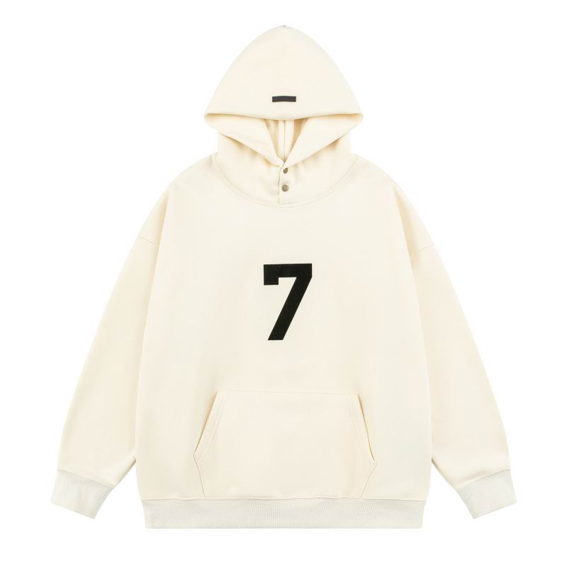 Number 7 Graphic Hoodie Cream