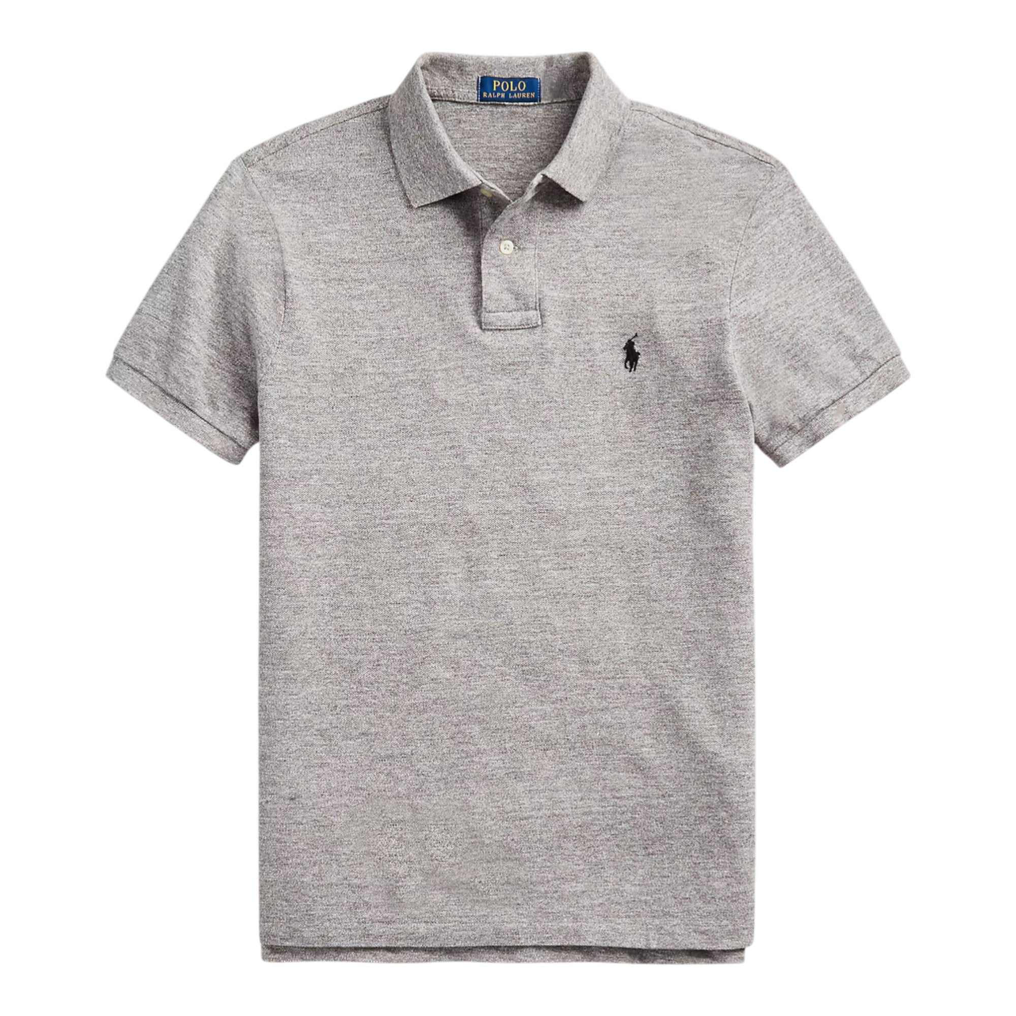 Slim Fit Mesh Polo Shirt Grey/Black