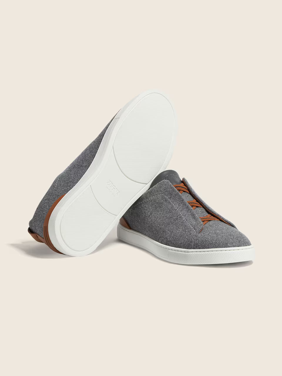 Zegna Grey Mélange #UseTheExisting™ Wool Triple Stitch™ Sneakers