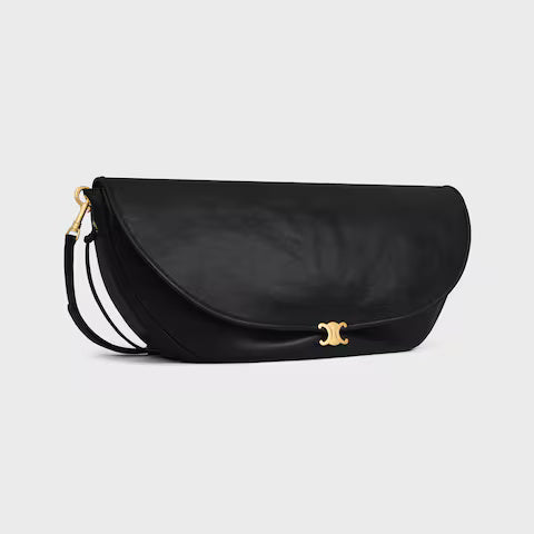 Halfmoon Soft Triomphe Bag Supple Shiny Lambskin