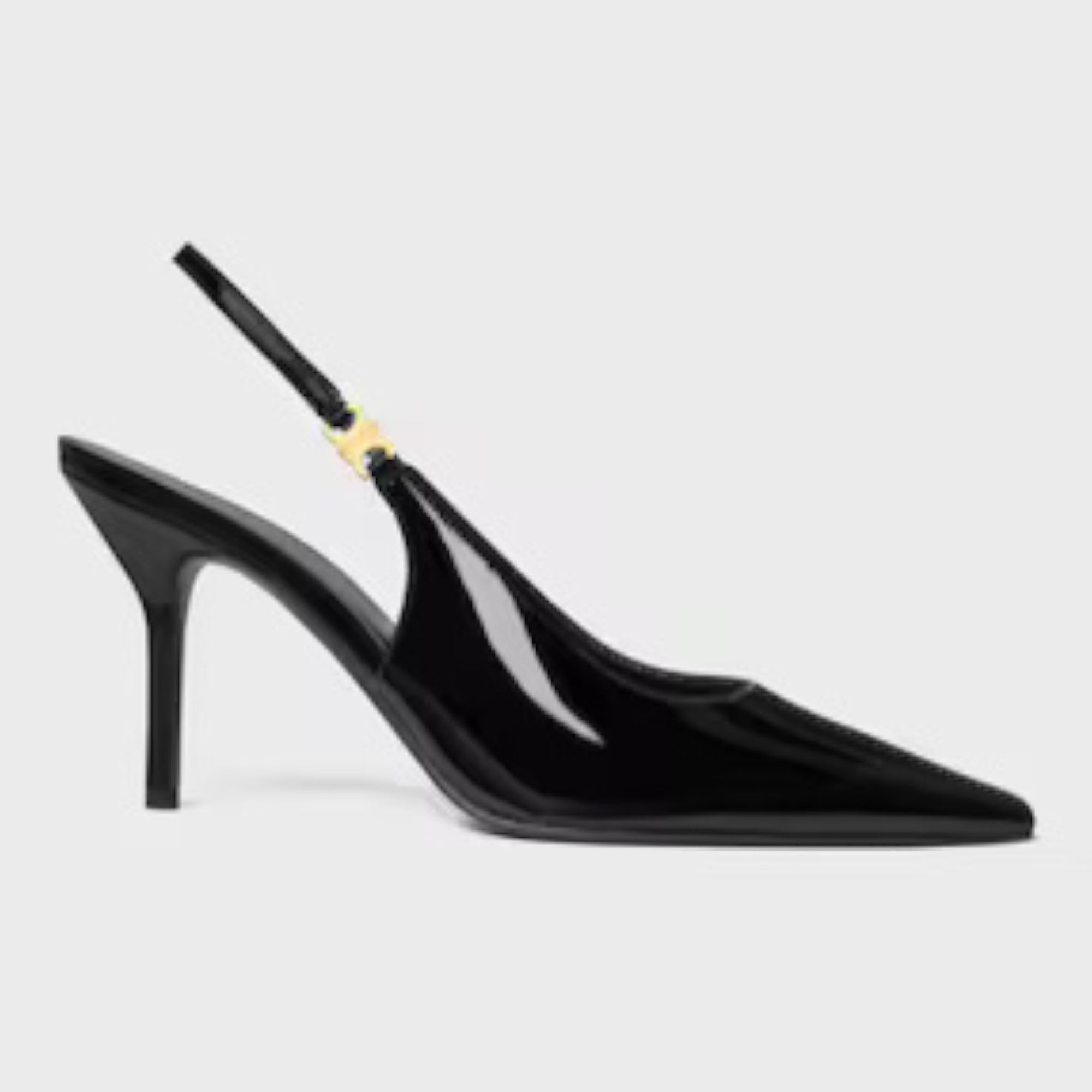 Judy Triomphe Pump Patent Calfskin 85 mm Black