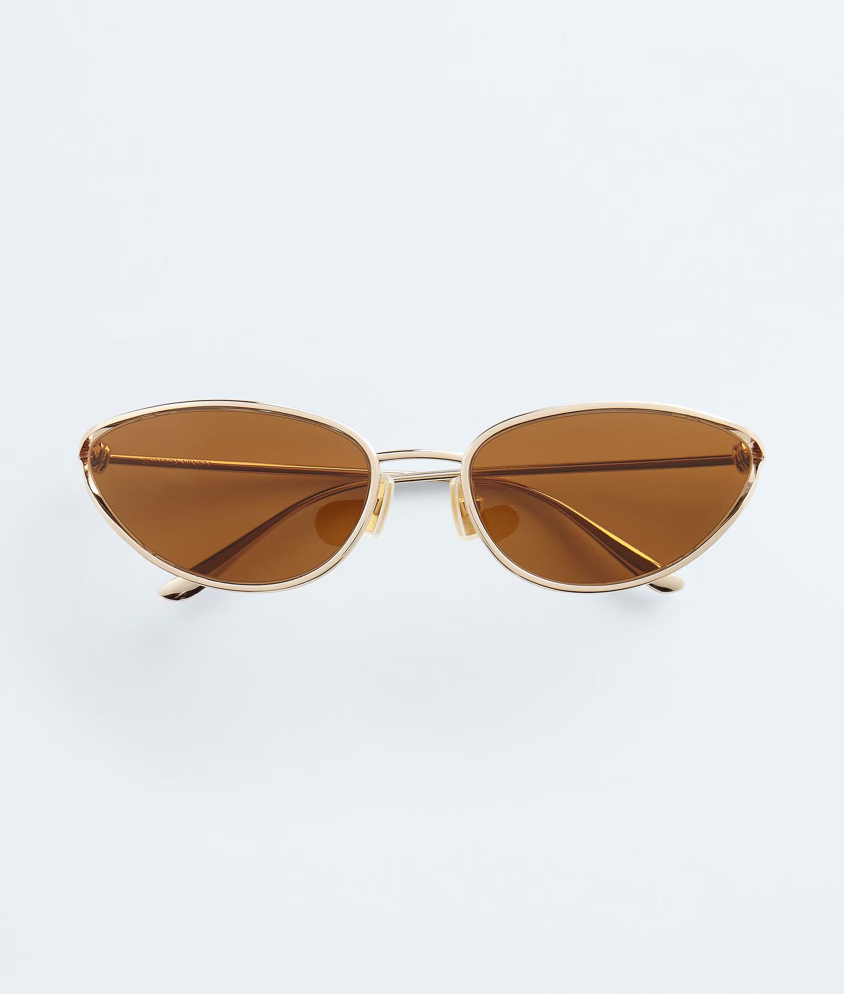 Knot Cat Eye Sunglasses Gold Brown
