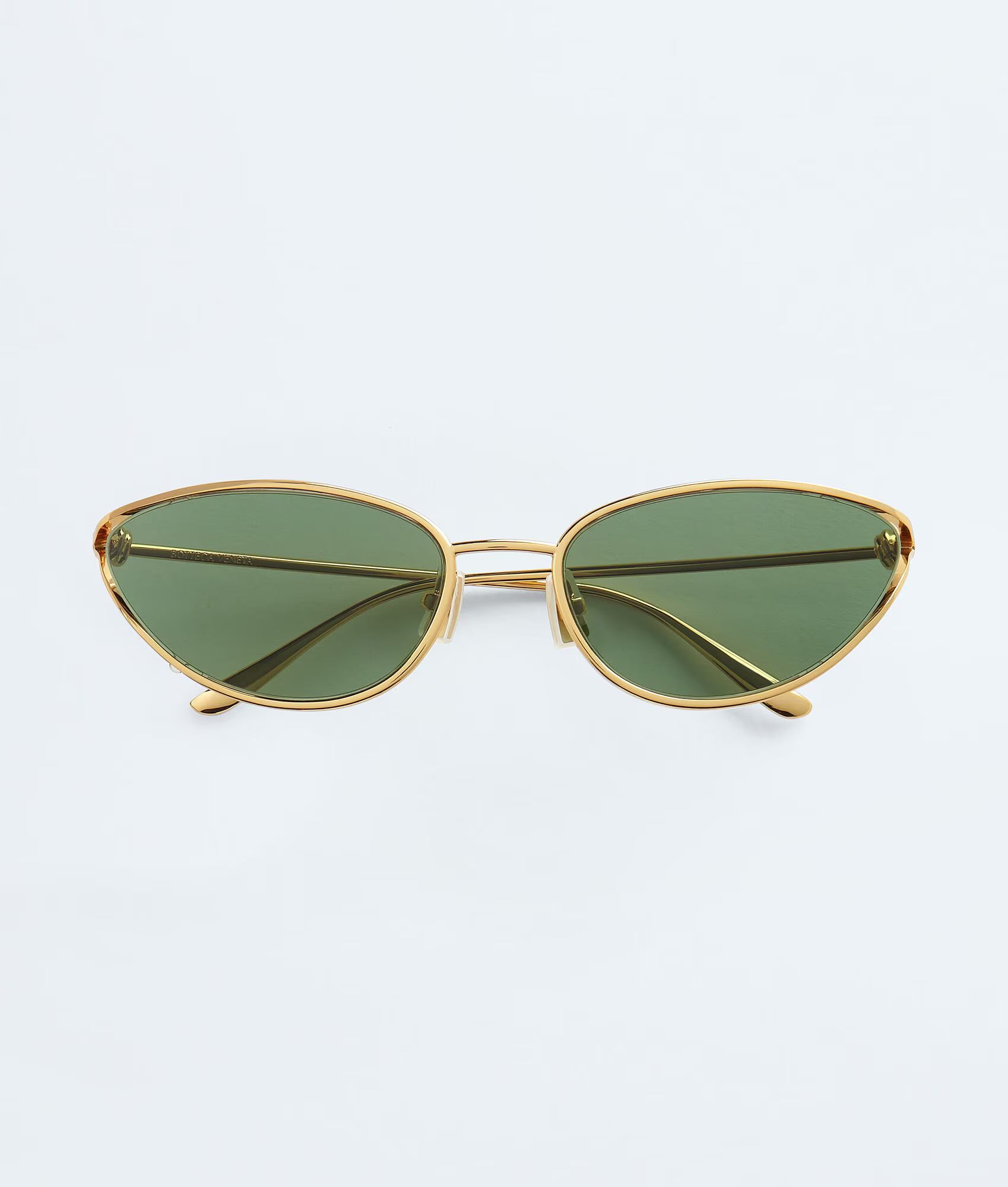 Knot Cat Eye Sunglasses Gold Green