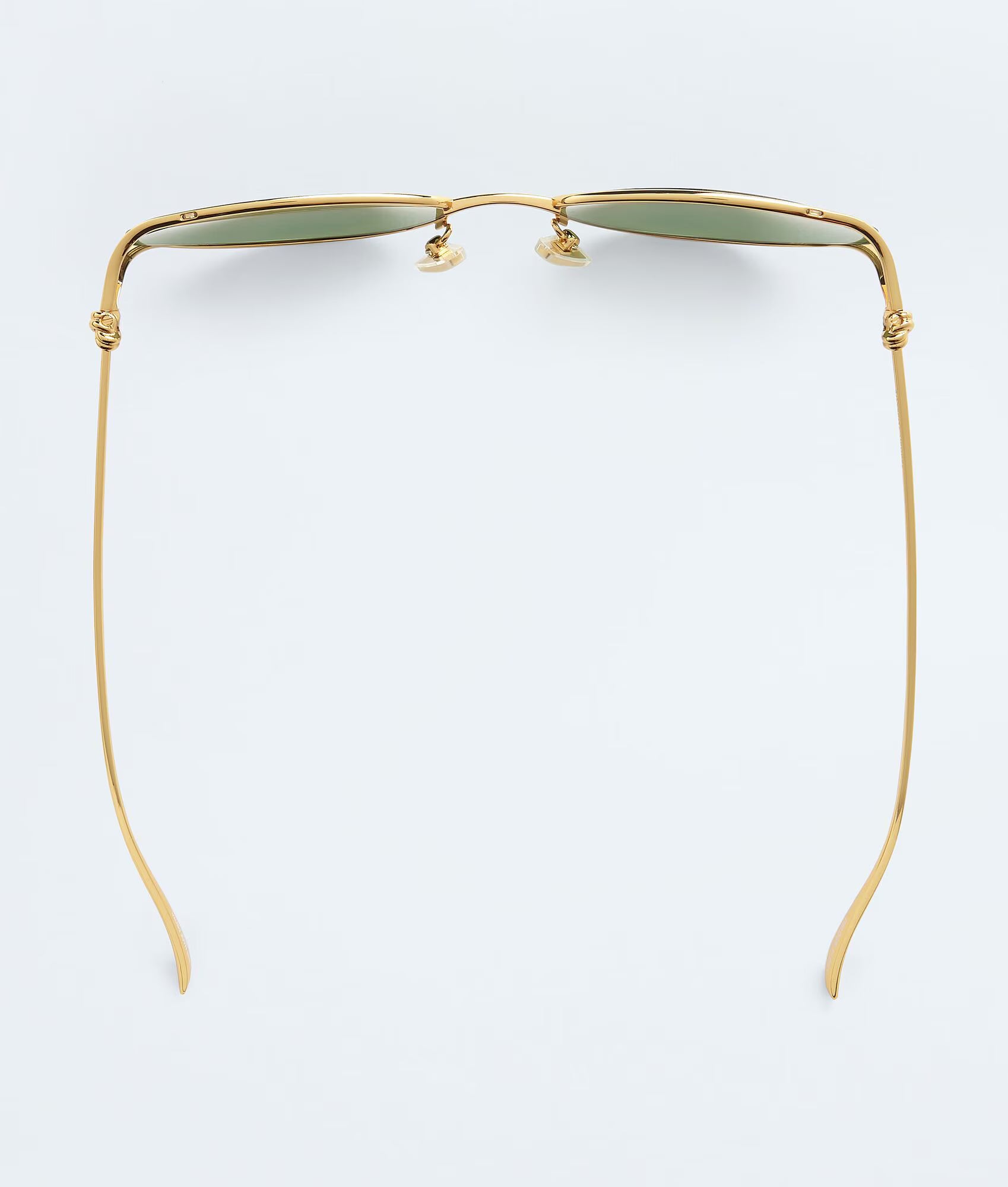 Knot Cat Eye Sunglasses Gold Green