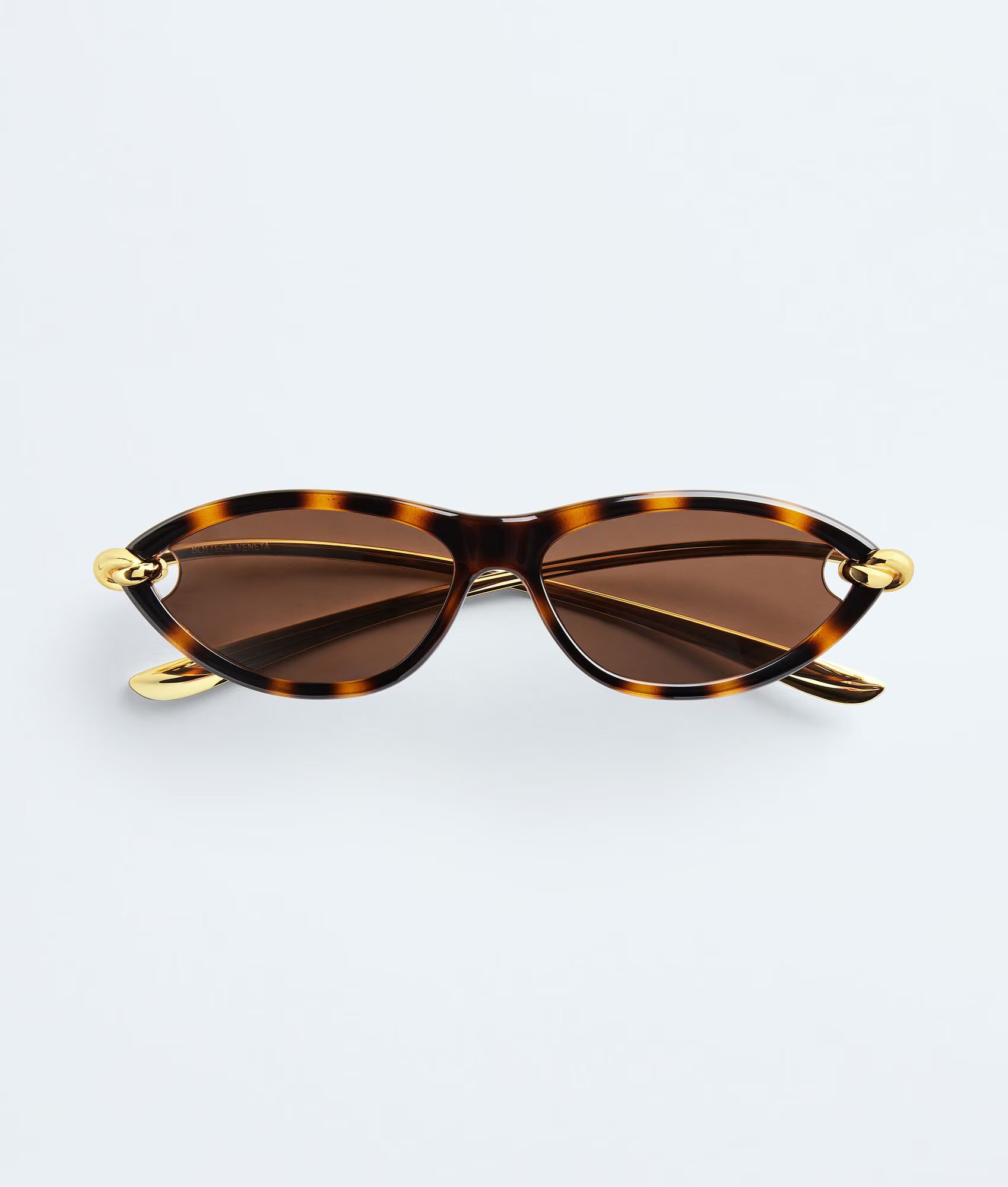 Knot Cat Eye Sunglasses Havana Gold Brown