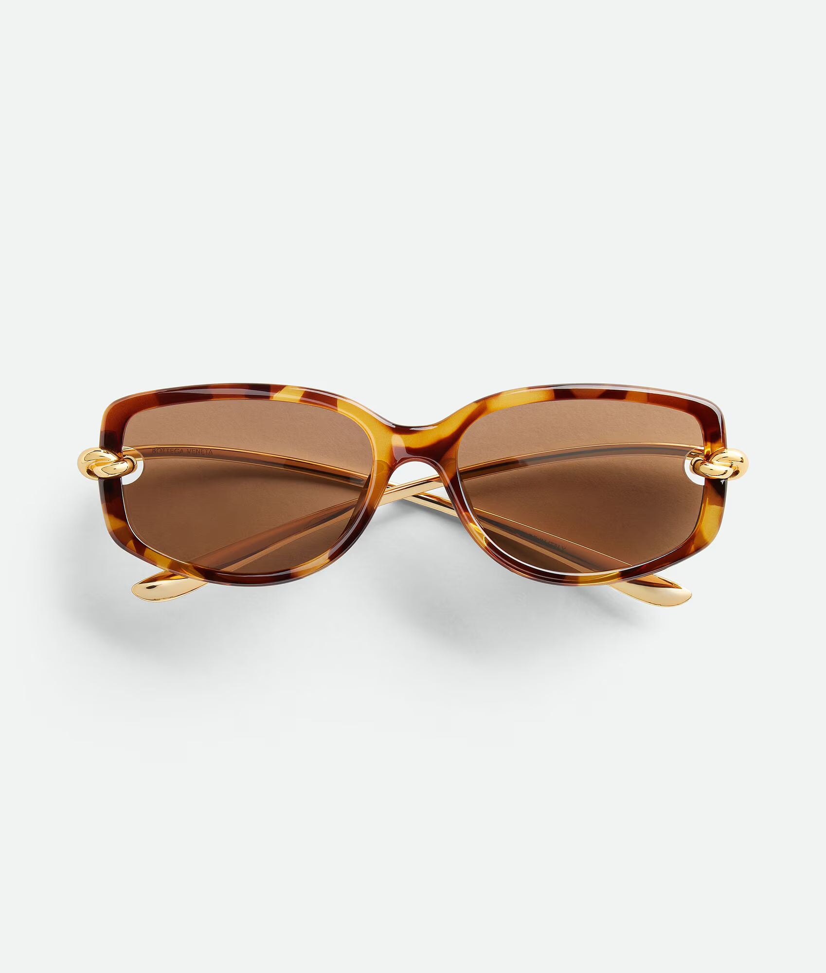 Knot Rectangular Sunglasses Havana Brown