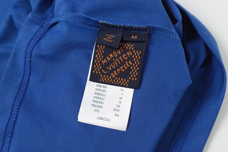 LV Vers United Sequin Badge T-Shirt Blue