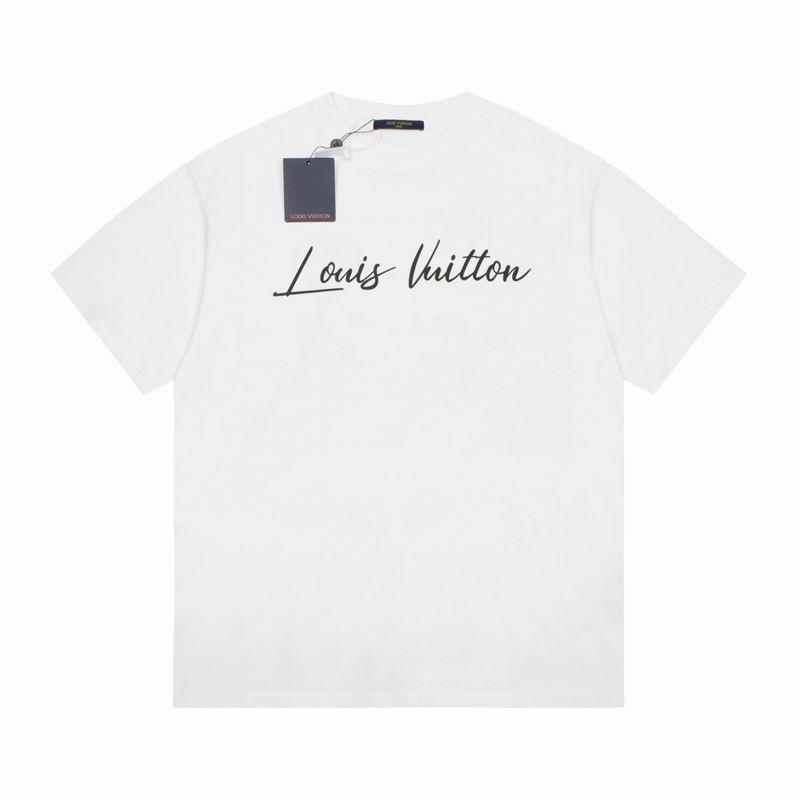 Cursive Signature Embroidered T-Shirt White