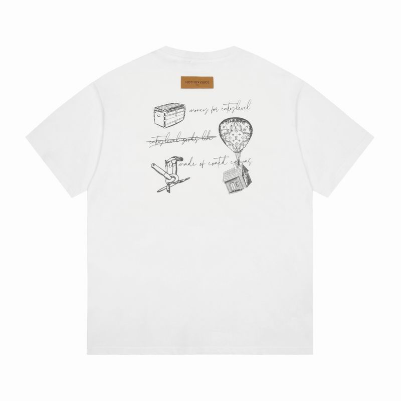 Cursive Signature Embroidered T-Shirt White