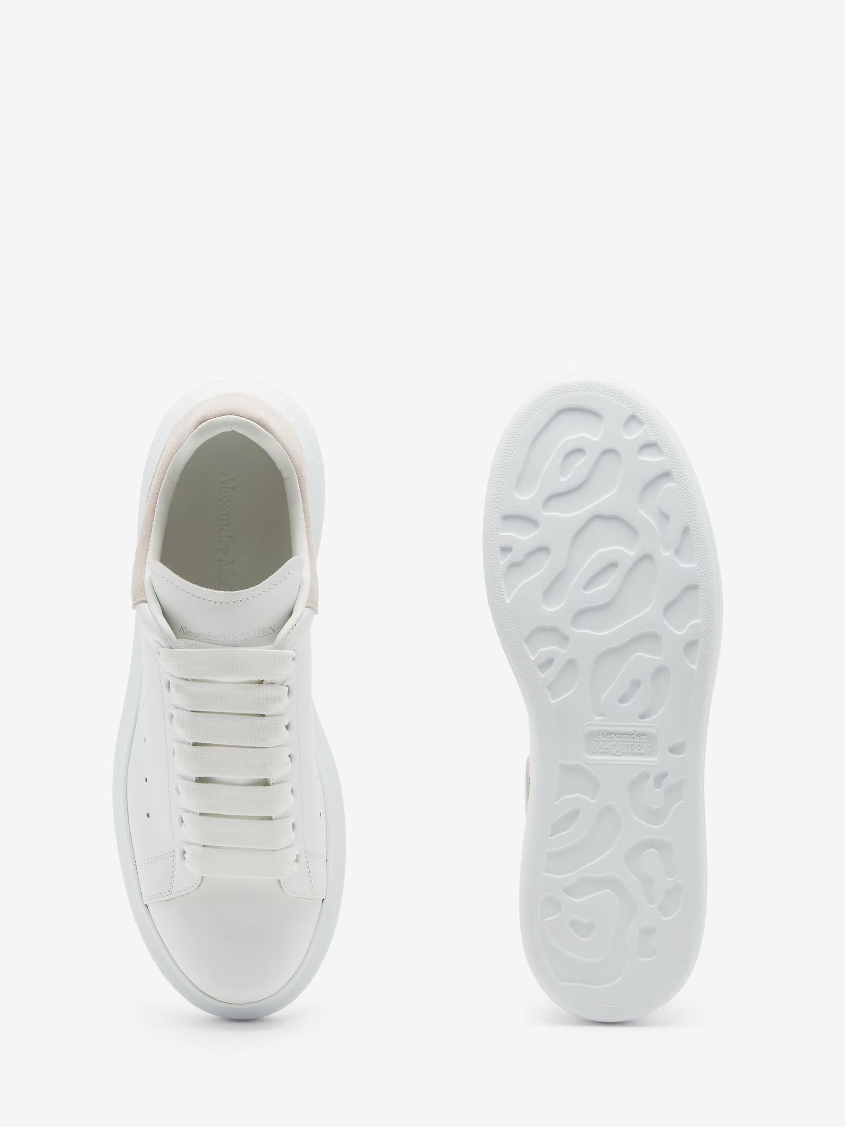 Alexander McQueen Oversized Sneaker in White & Patchouli Suede