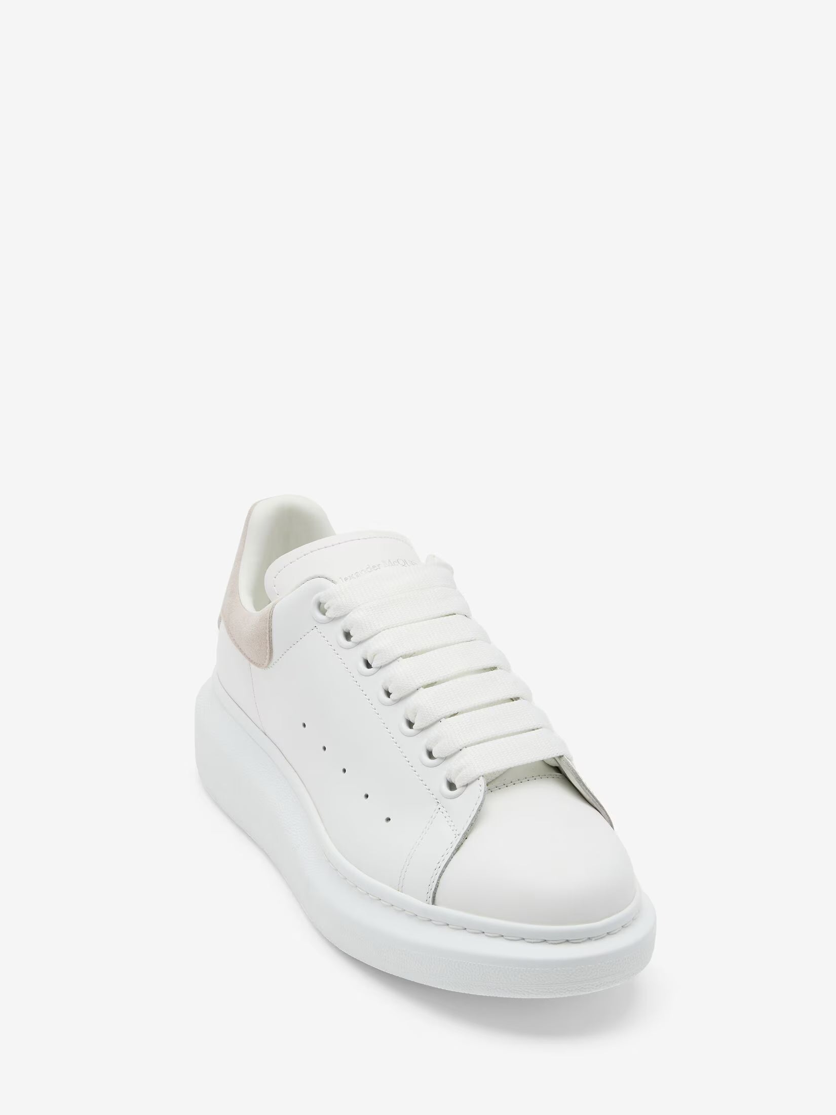Alexander McQueen Oversized Sneaker in White & Patchouli Suede