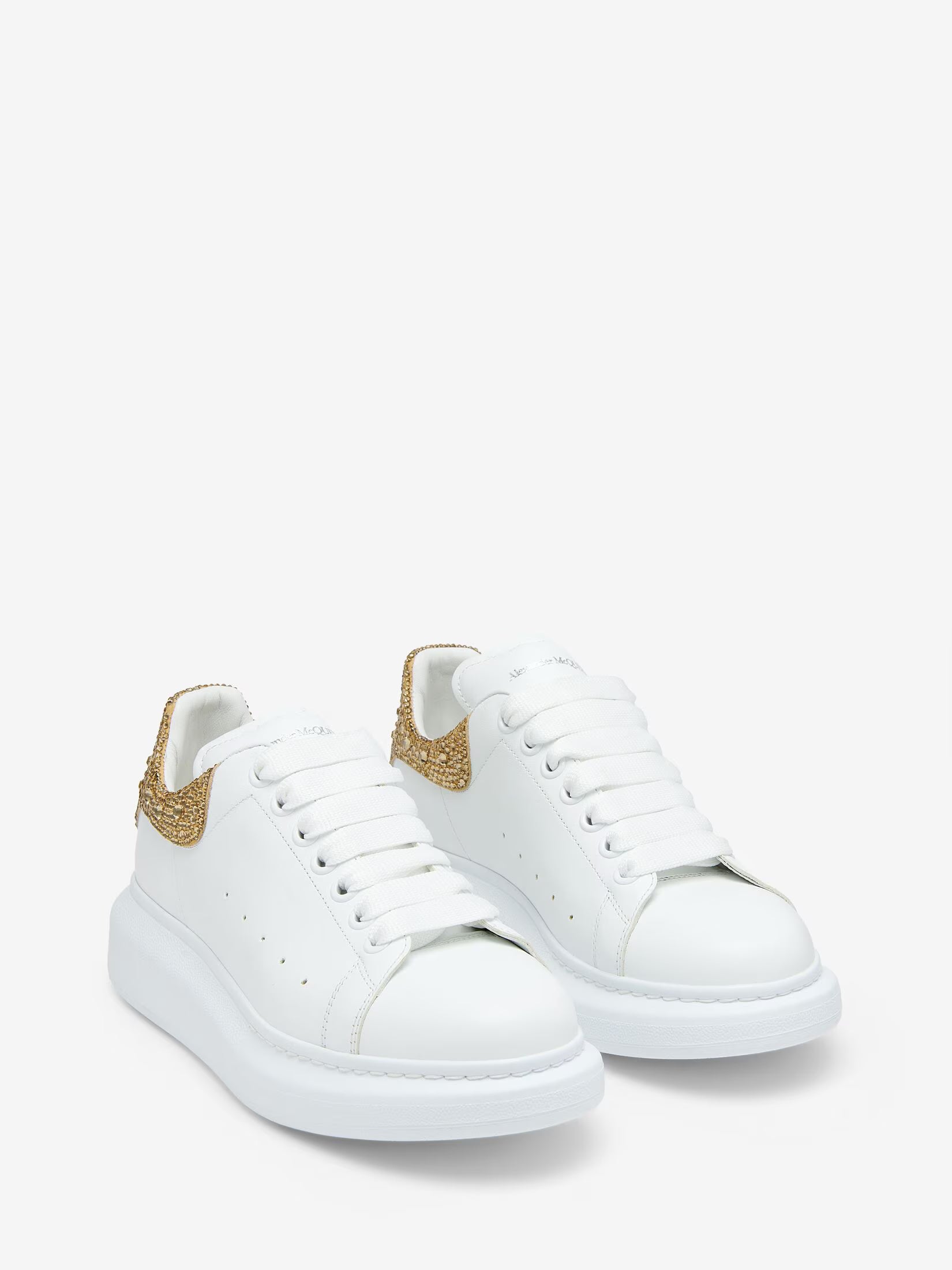 Alexander McQueen Oversized Sneaker in White Gold