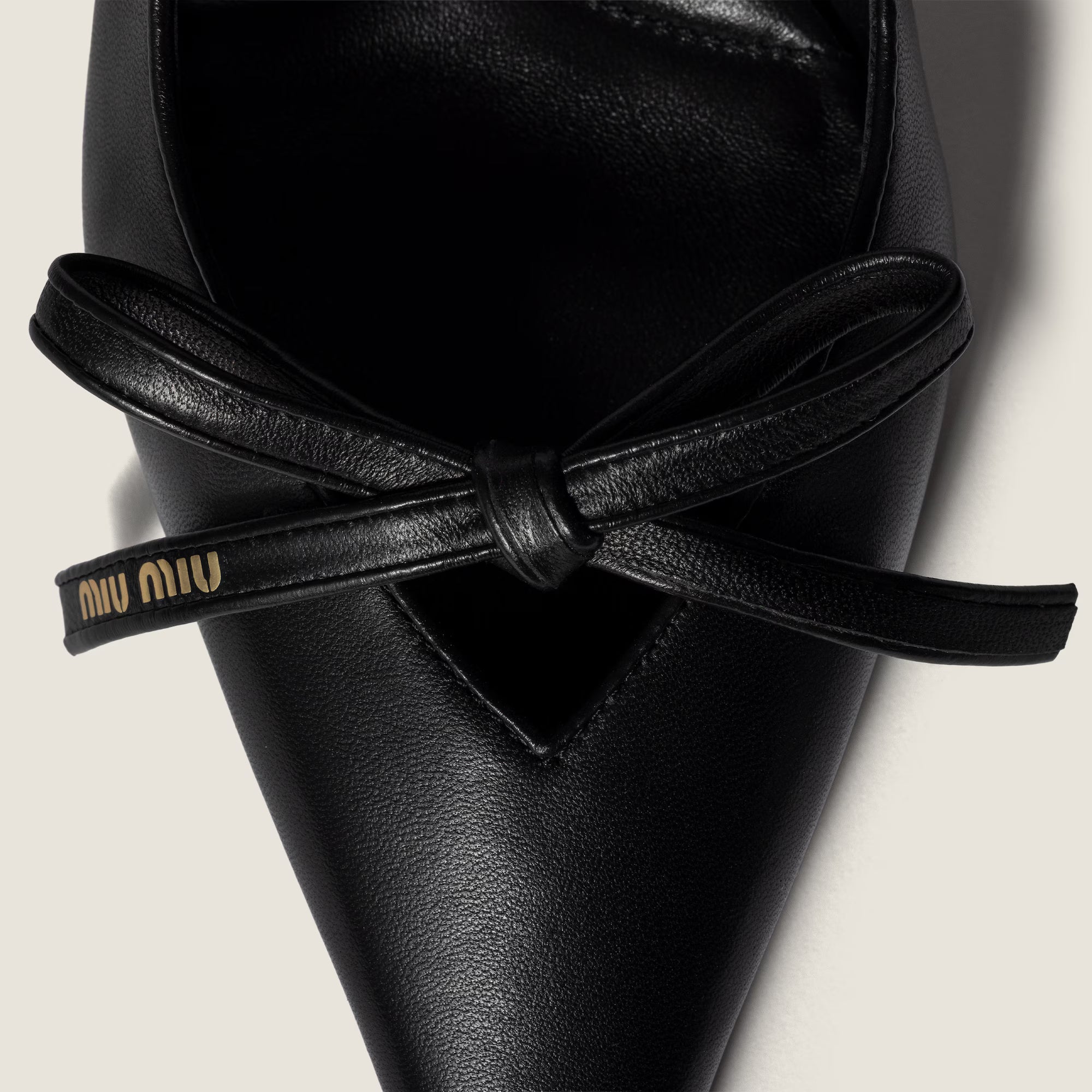 Leather Slingback Pumps with Bow 55 mm Black