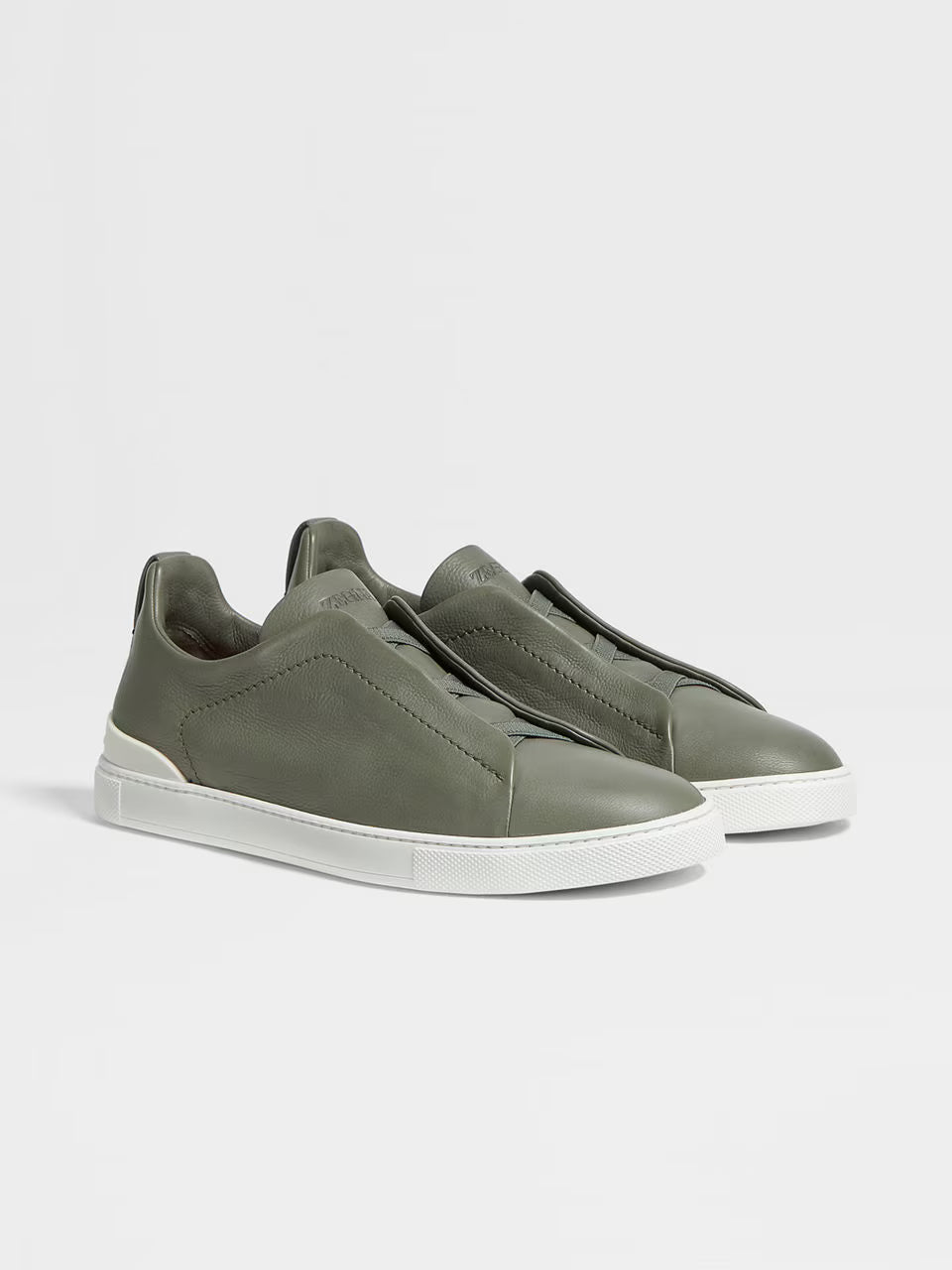 Zegna Light Army Green Triple Stitch™ SECONDSKIN Sneakers