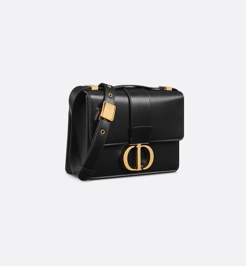 Dior 30 Montaigne Bag in Black Box Calfskin