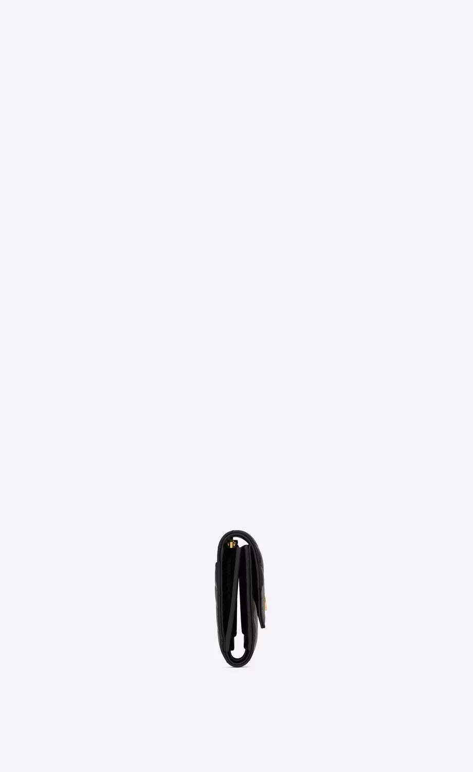 Saint Laurent Cassandre Matelassé Compact Tri-Fold Wallet in Quilted Lambskin