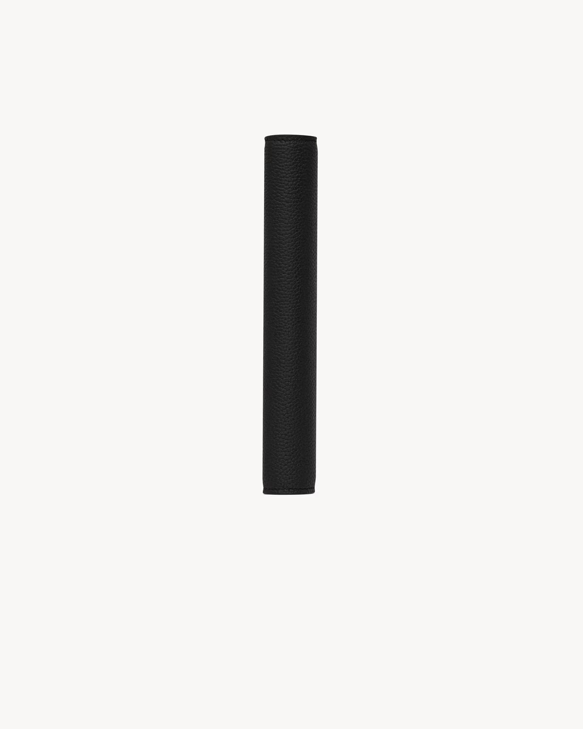 Saint Laurent Cassandre Shadow Continental Wallet in Grained Leather Black